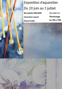 Exposition aquarelles - Bouricos juin 2021