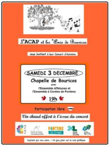 Concert d'Automne à Bouricos
