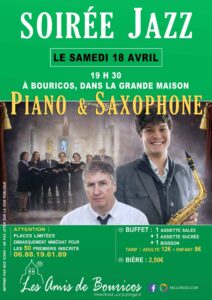 Affiche Bouricos - Activites Landes - Animations 2026-04-18 Soiree Jazz