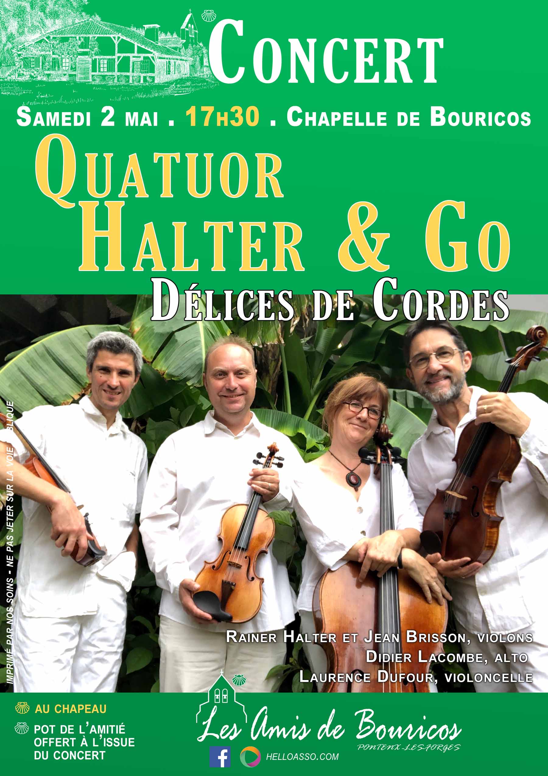 Affiche Bouricos - Activites Landes - Animations 2026-05-02 Quatuor Cordes