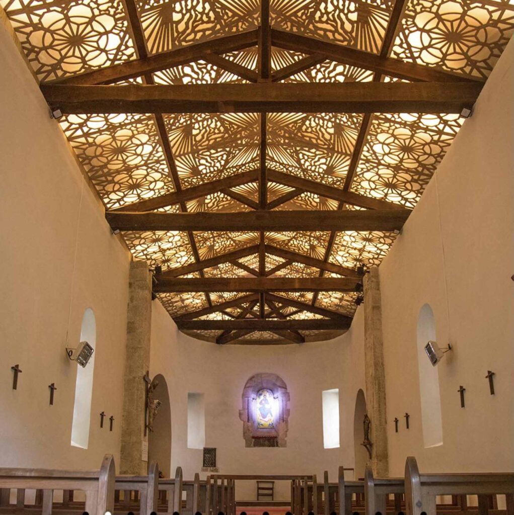 Bouricos - Patrimoine Landais - Airial - le plafond de la chapelle