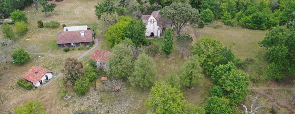 Bouricos - Patrimoine Landais - Airial - Vue Aerienne 01